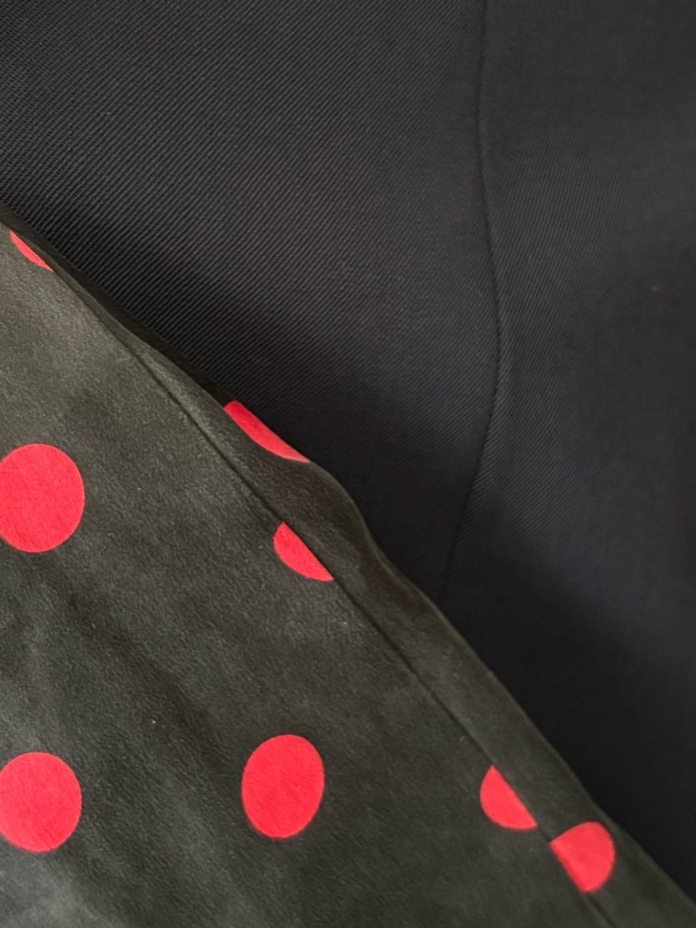 Vintage Betsey Johnson 100% Silk Black Red Polka Dot Puff Sleeve Dress - Picture 8 of 16